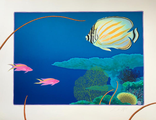 S17-'Butterfly Fish with Pink Anthias'