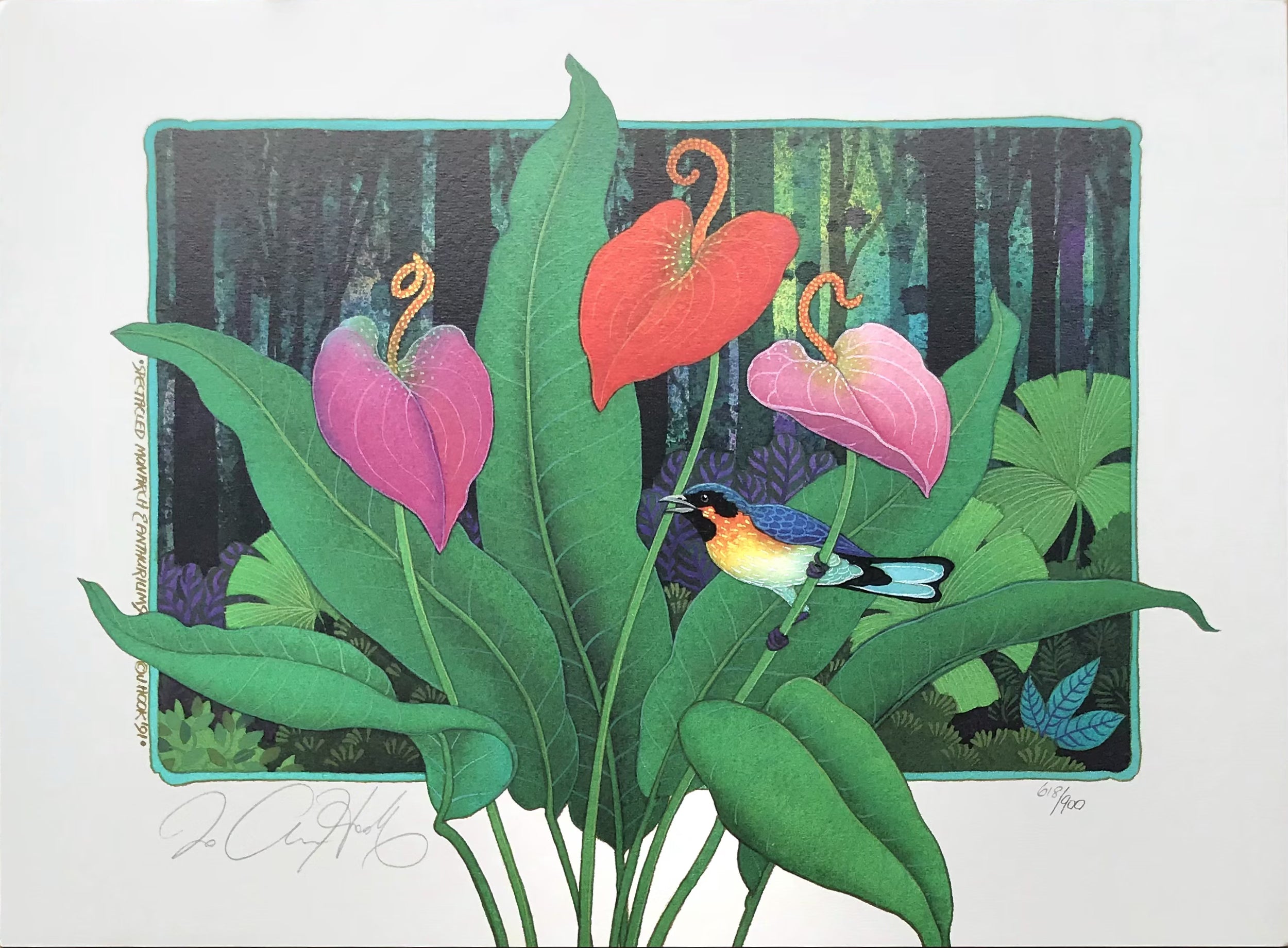 D6 - Monarchs and Anthuriums