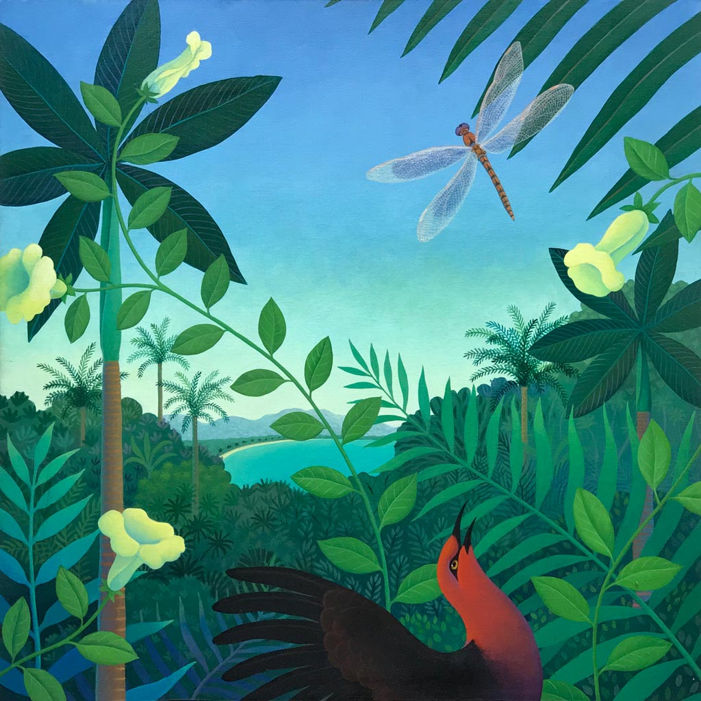 Bird with Dragonfly