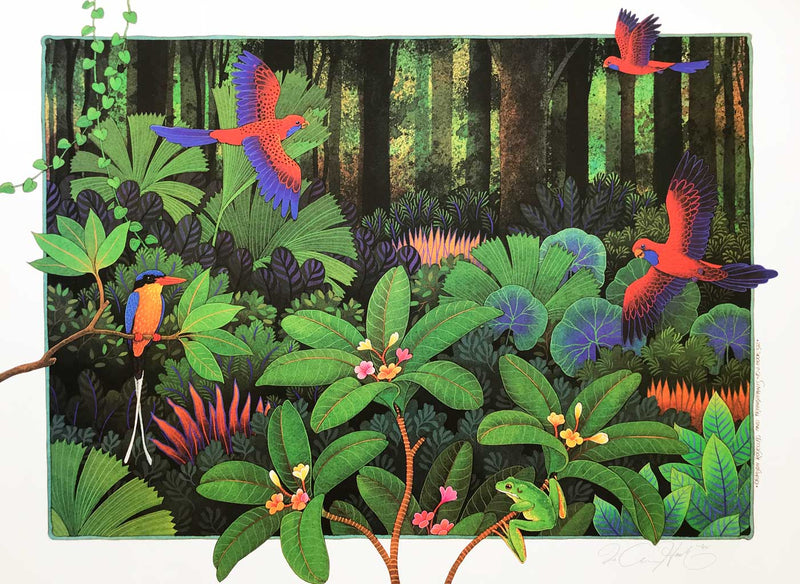 ジョアン・フックJOANNE HOOK 「CRIMSON ROSELLAS」 P10-'Crimson Rosellas' – JoAnne Hook