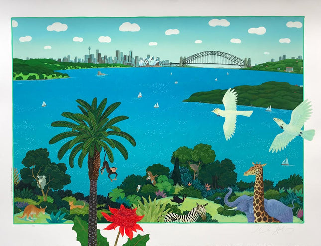 S18-'Sydney Harbour from Taronga Park Zoo'